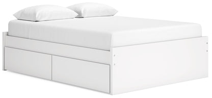 Onita - White - Queen Platform Bed With 2 Side Storage