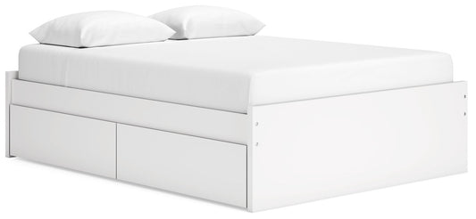 Onita - White - Queen Platform Bed With 2 Side Storage