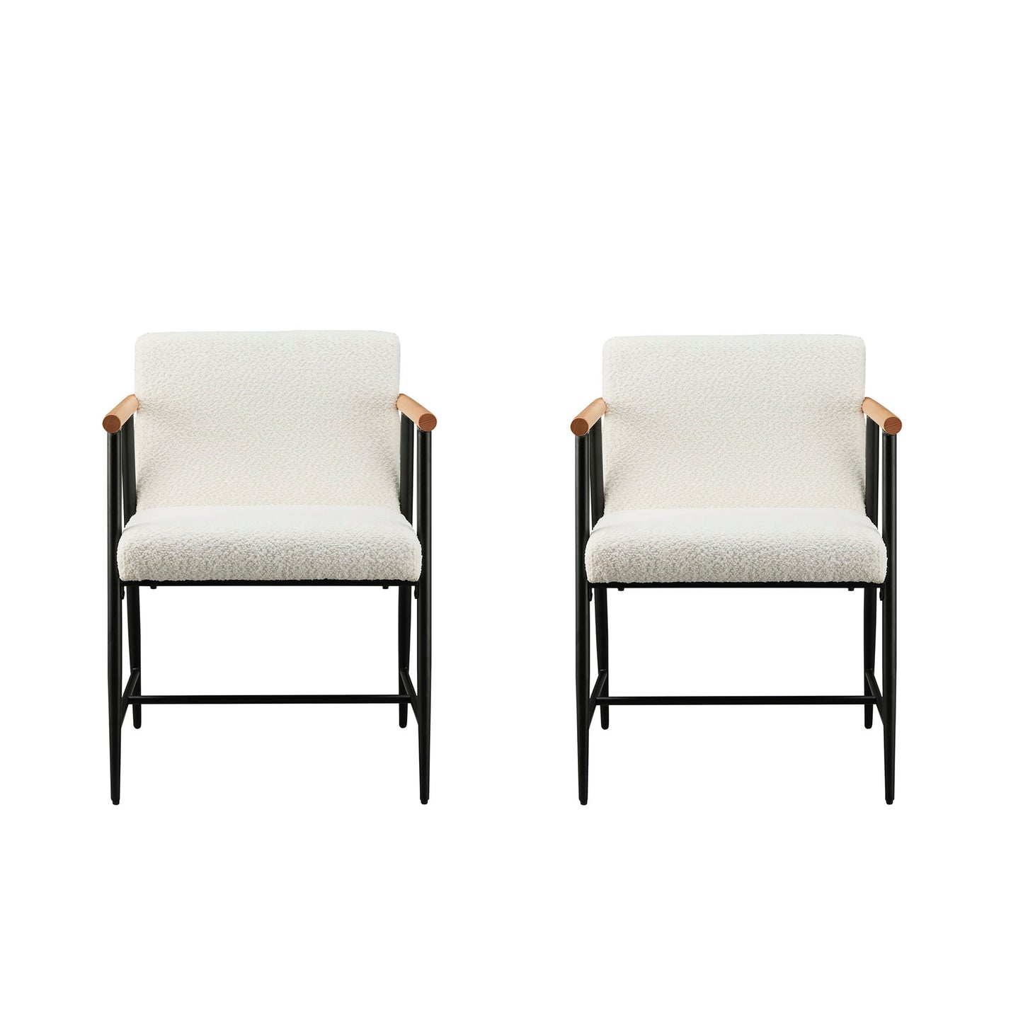 Modern Dining Chair With Iron Frame (Set of 2)