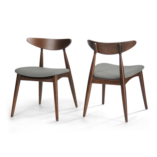 Flawless - Dining Chair With Cushion Seat And Splayed Legs (Set of 2) - Light Gray