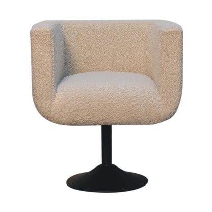 Boucle Swivel Chair - Cream