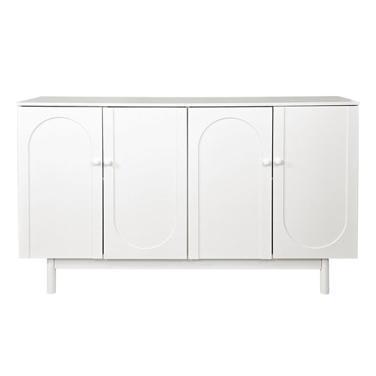 4 Door Storage Cabinet For Living Room - White