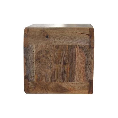 Floating Open Curve Nightstand - Oak