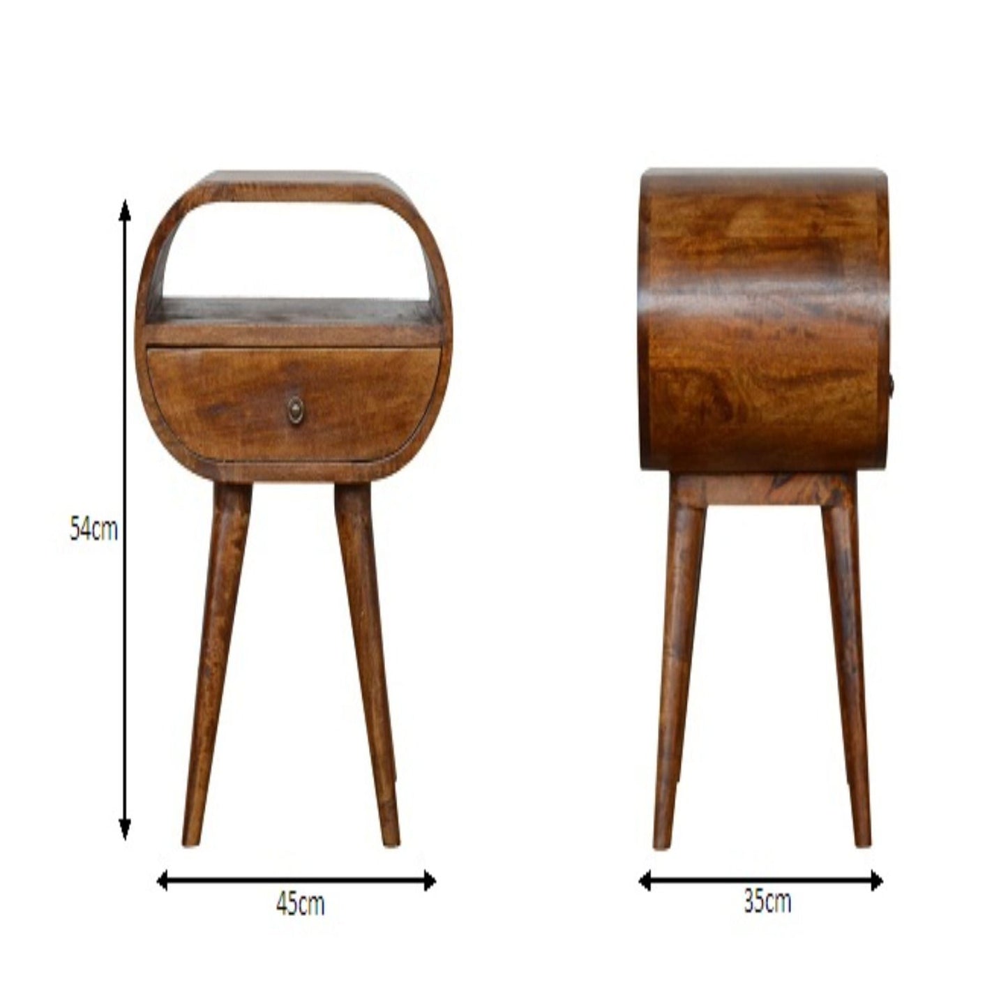 Circular Open Bedside Nightstand