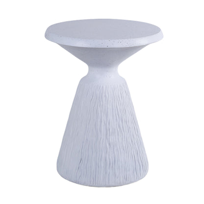 Outdoor End Table, Round Garden Stool - Aqua Grey