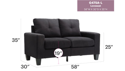 Track Arm Loveseat For Cozy Spaces