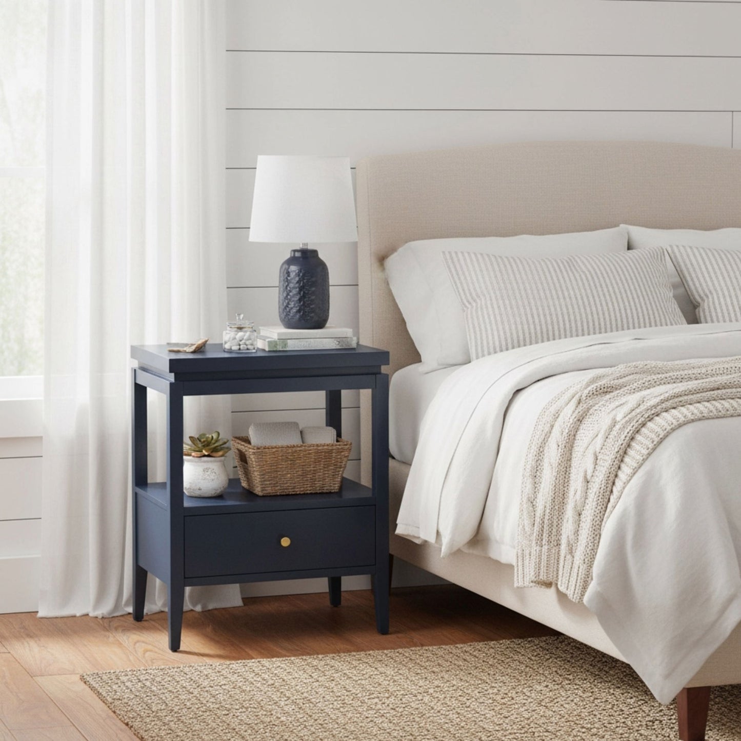 Olana -1 Drawer Nightstand With Floating Top Design