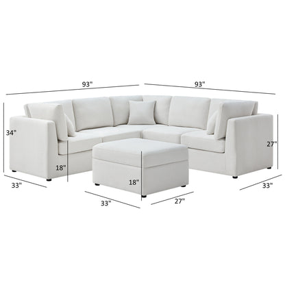 Chauncy - Sectional With Storage Ottoman