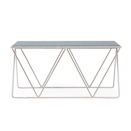 Modern Glam Marble Coffee Table With Gold Base - Green
