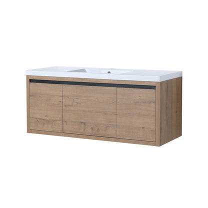 Floating Bathroom Vanity With Resin Sink And Soft Close Doors