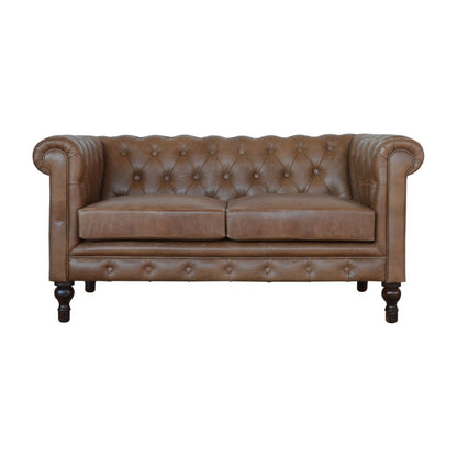 Buffalo - Leather Chesterfield Sofa - Brown