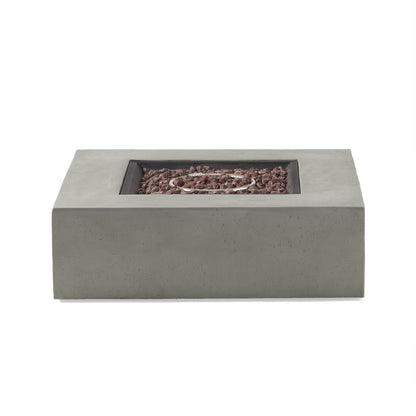 Modern 50,000 Btu Square Fire Table With Propane Tank