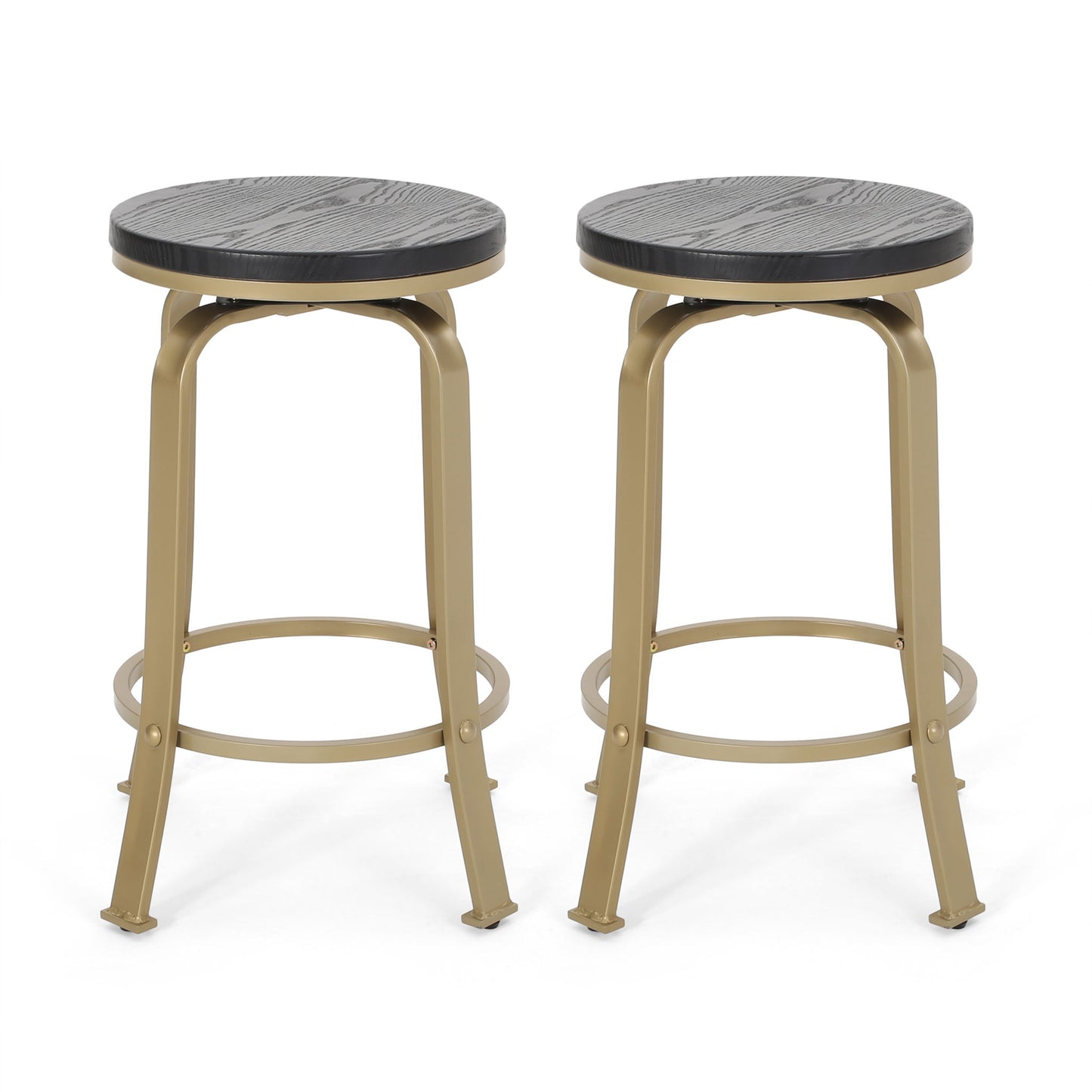 Modern Industrial Counter Stool Set With Swivel Function