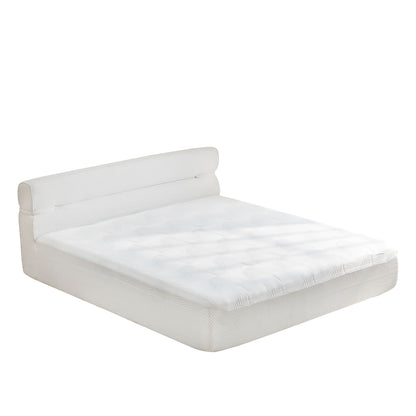 King Mattress & Bed Frame With Cool , Innovative All In One, Pressure Relief, Motion Isolation - White