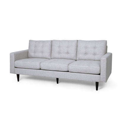 Jenny - Contemporary Tufted Fabric 3 Seater Sofa