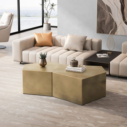Irregular Pentagon Nesting Coffee Table Set