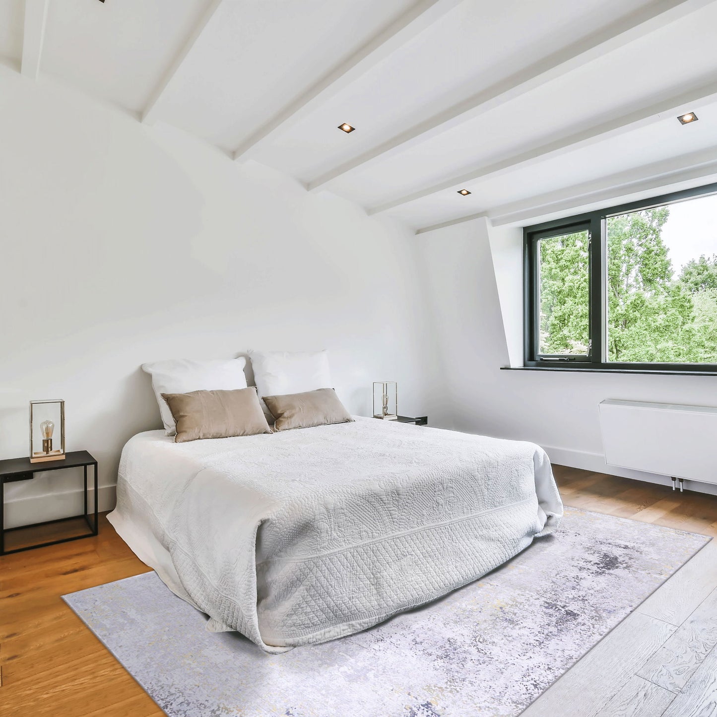 Maval - Abstract Washable Area Rug