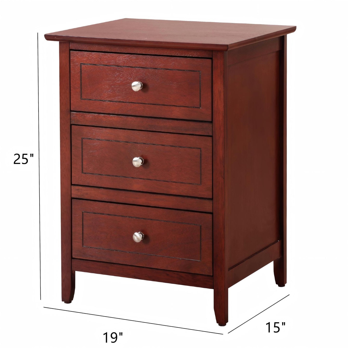 Daniel - 3 Drawer Nightstand