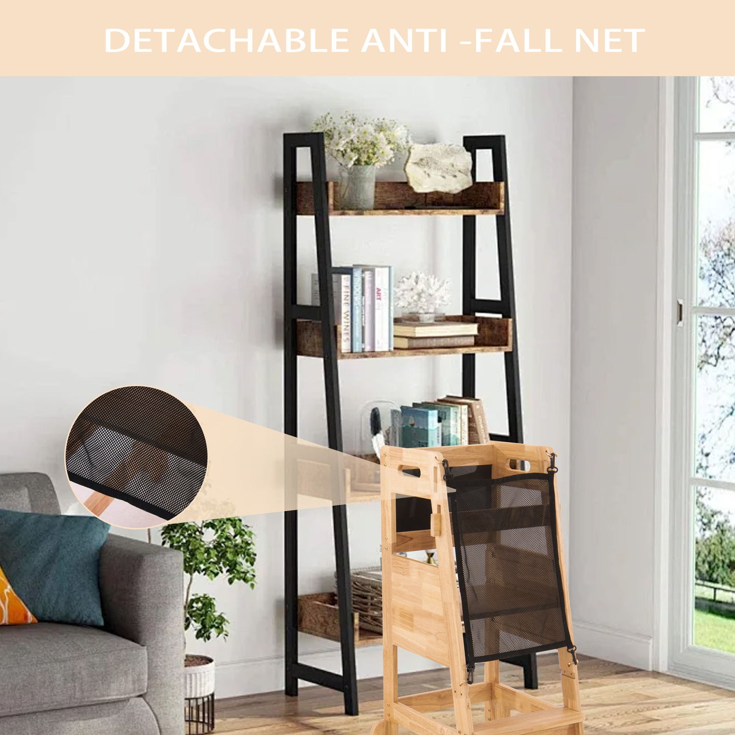 Solid Wood Learning Tower - Wood