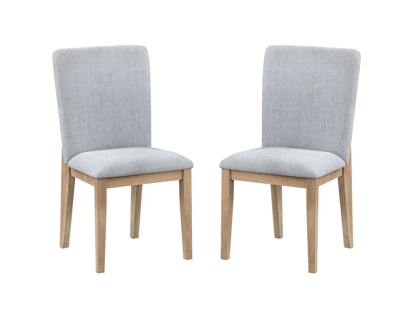 Caspian - Linen And Oak Finish Dining Chair (Set of 2) - Gray