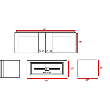 Outdoor Elegance Conversation Set With Fire Pit