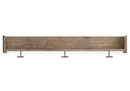 Oliah - Wall Mounted Coat Rack w/Shelf - Natural