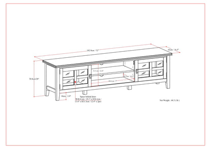 Artisan - Low TV Media Stand - Brown