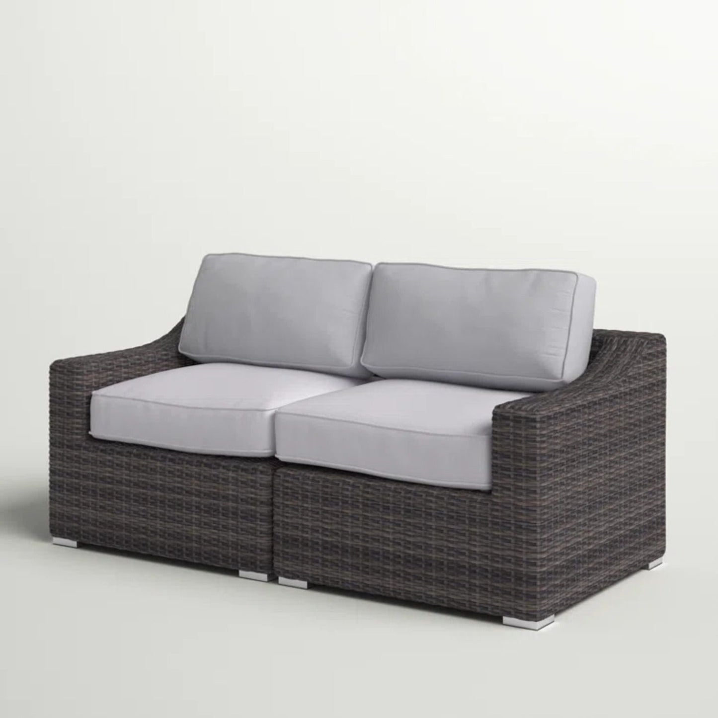 Chic Wide Outdoor Loveseat With Cushions