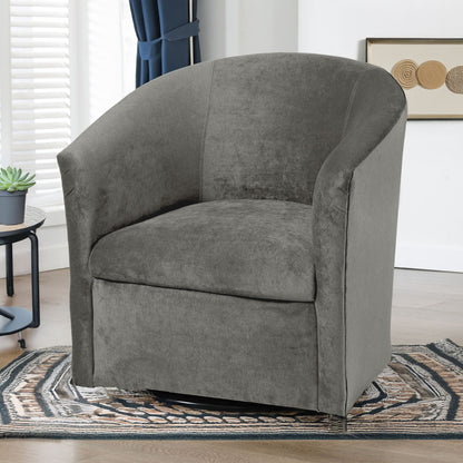 Eden - Swivel Chair With Microfiber Upholstery And Hardwood Frame
