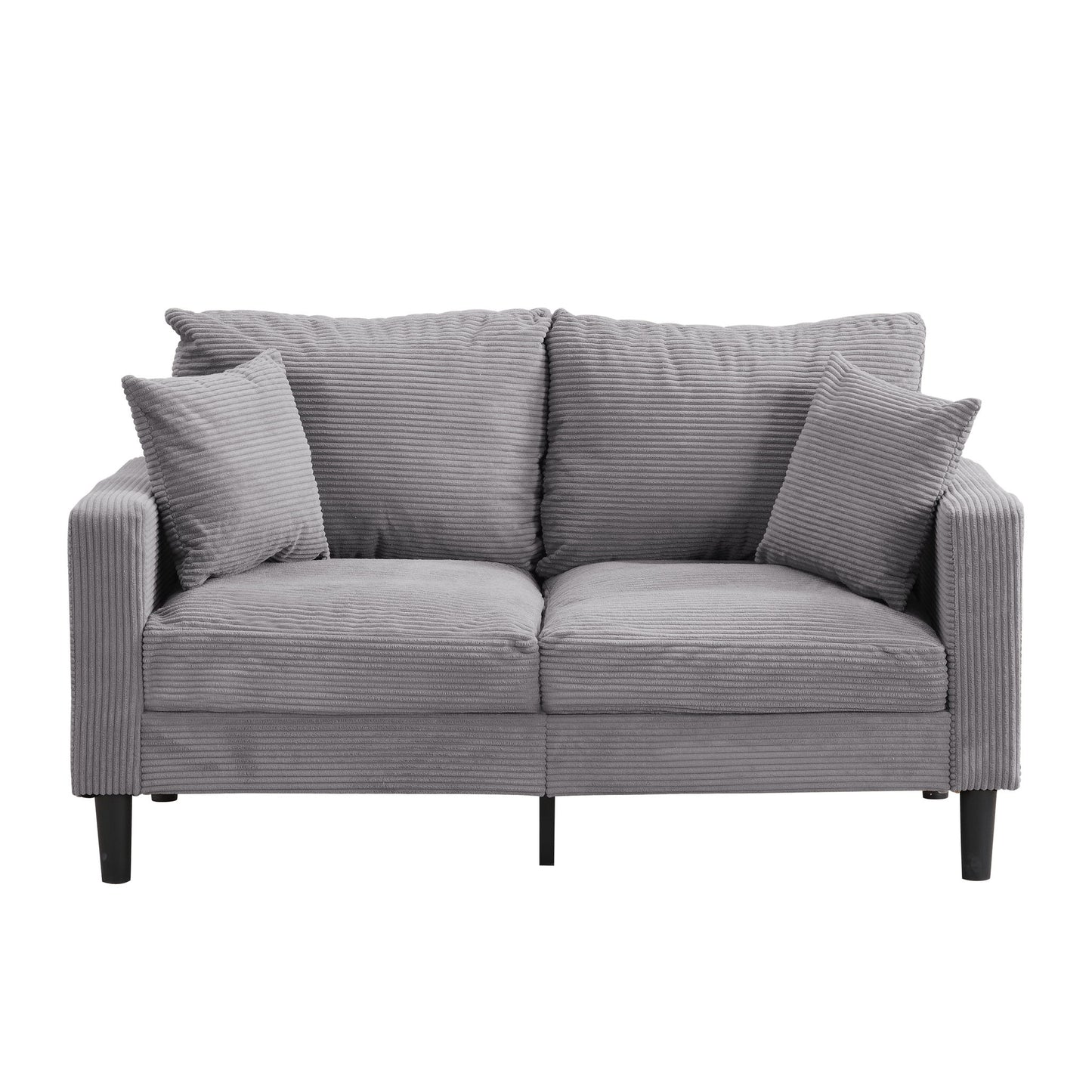 High Resilience Loveseat Sofa With Wooden Frame