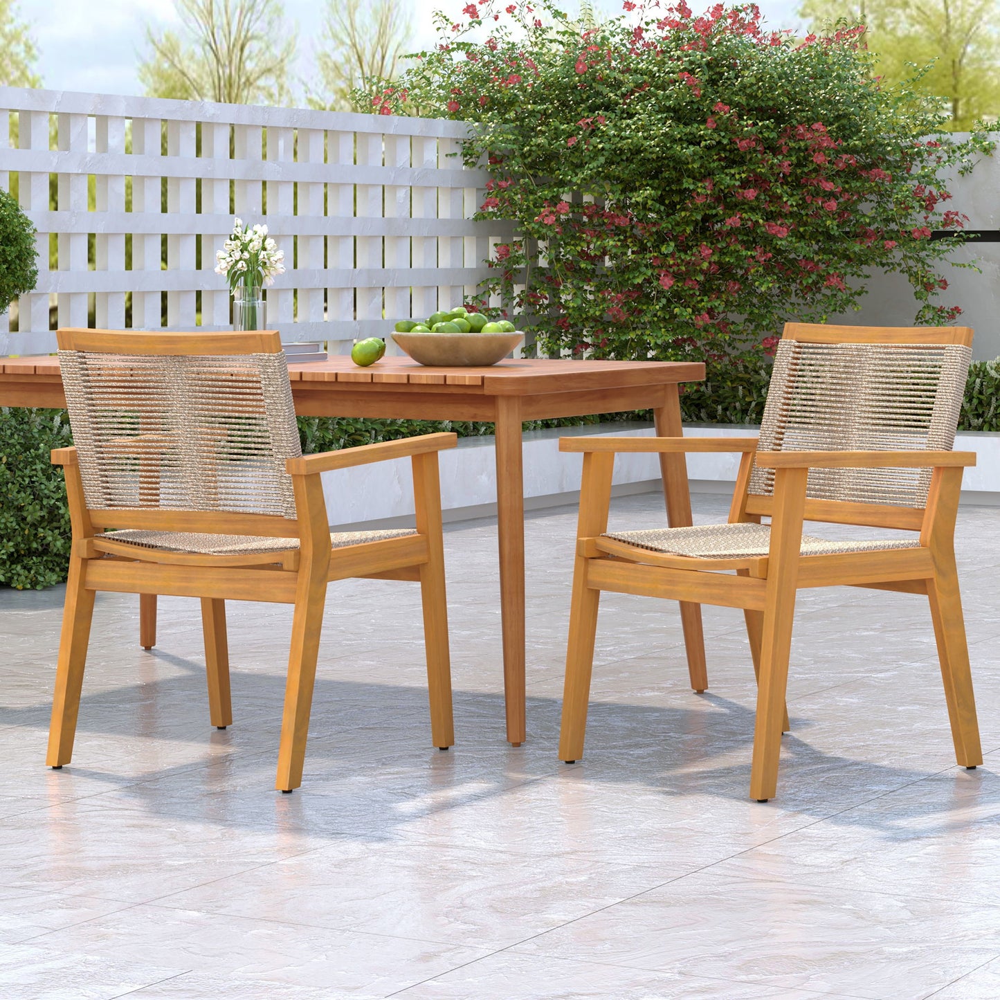Outdoor Rope Dining Chair (Set of 2)