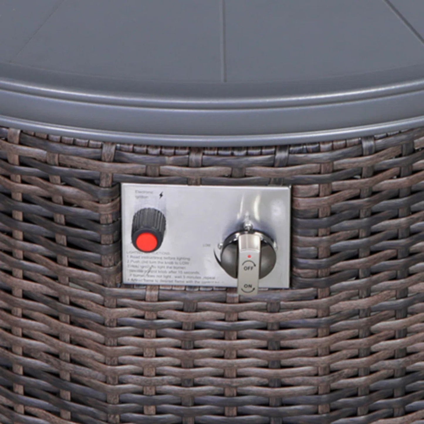 Outdoor Fire Pit Table With Lid - Espresso