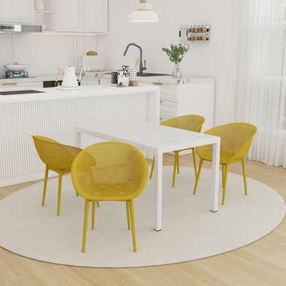 4 Pack Lounge Chair Set With Long Table