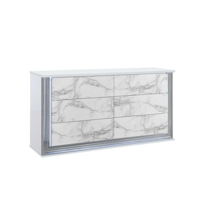 Moon - Marble Buffet - White