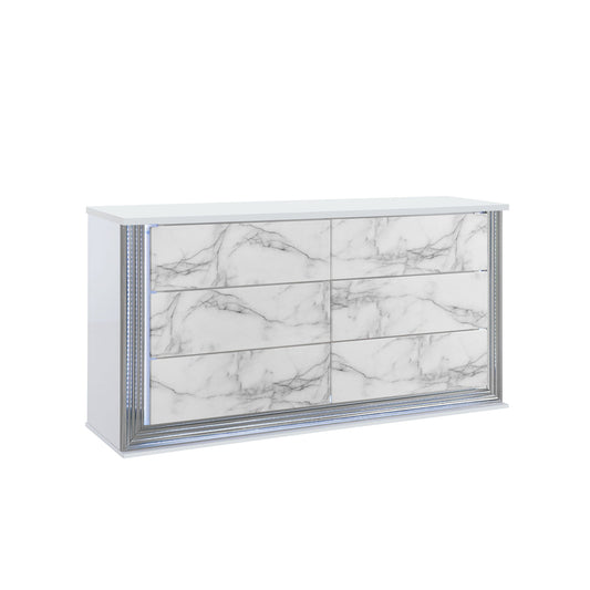 Moon - Marble Buffet - White