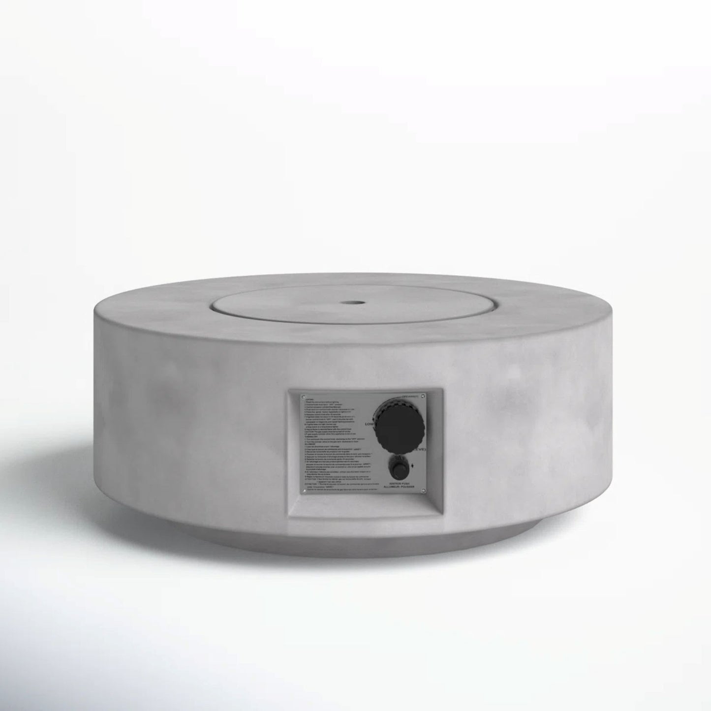 Reinforced - Propane Gas Outdoor Fire Pit Table With Lid