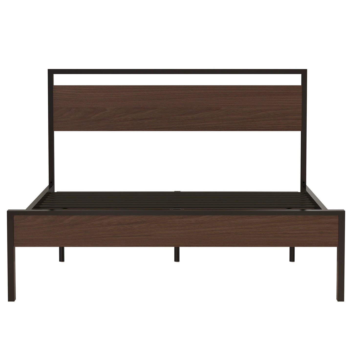 Ceres - Metal Bed With Wood Headboard & Footboard