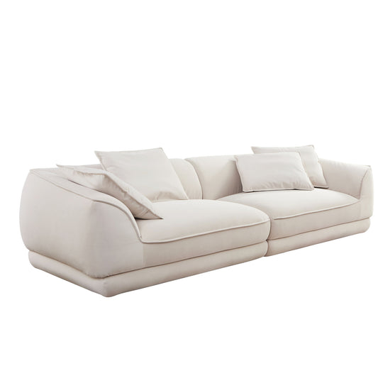 Nordic Modern Sofa With Removable Pillowcase, High Density Sponge Filling, 4 Throw Pillows