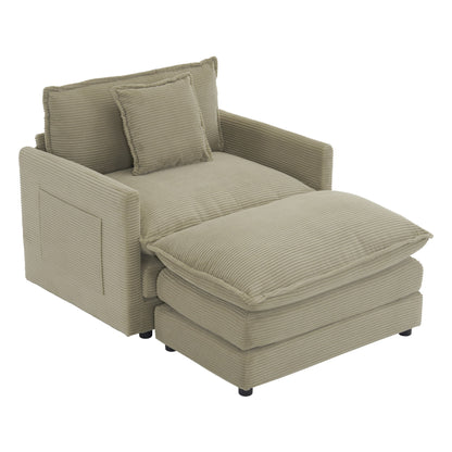 Modern Modular Sofa With Side Storage Pockets For Living Room