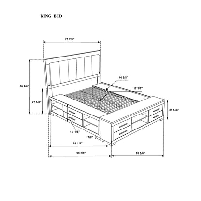 Emilia - 5 Piece Bedroom Set With Panel Headboard