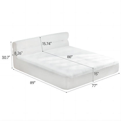 King Mattress & Bed Frame With Cool , Innovative All In One, Pressure Relief, Motion Isolation - White