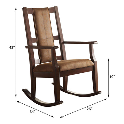 Butsea - Rocking Chair - Brown / Espresso
