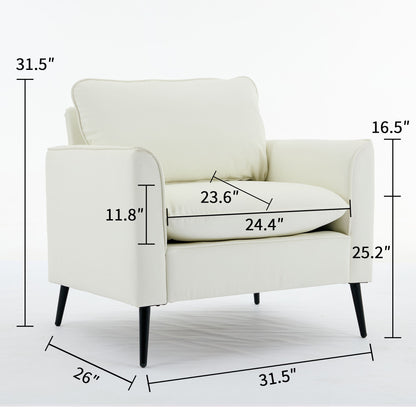 Nordic Retro Light Luxury Upholstered Sofa Chair