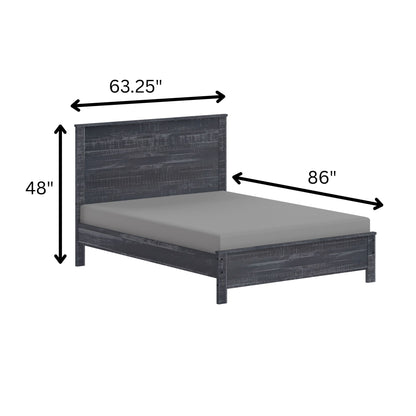 Albany - Bed Frame With Headboard, Heavy Duty Modern Rustic Design