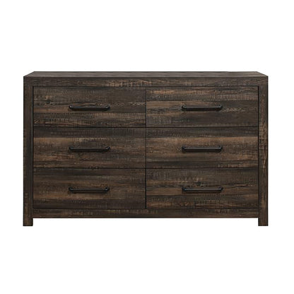 Monica - Dresser With Spacious Drawers Bar Handles - Dark Oak