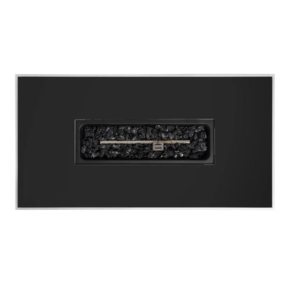 Outdoor 43" Rectangular Fire Pit Table With Adjustable Flame Control - White