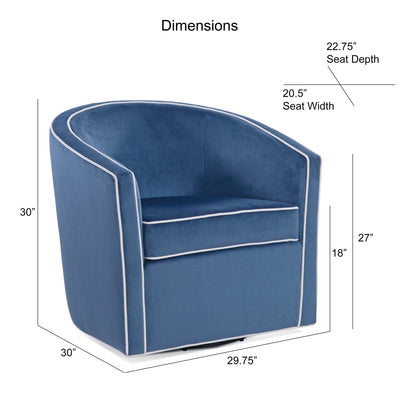 Kendall - Swivel Chair With Barrel Back Design