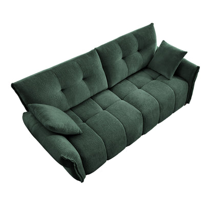 Modern Sofa & Pillows, Textured Cover, High Rebound Cushions
