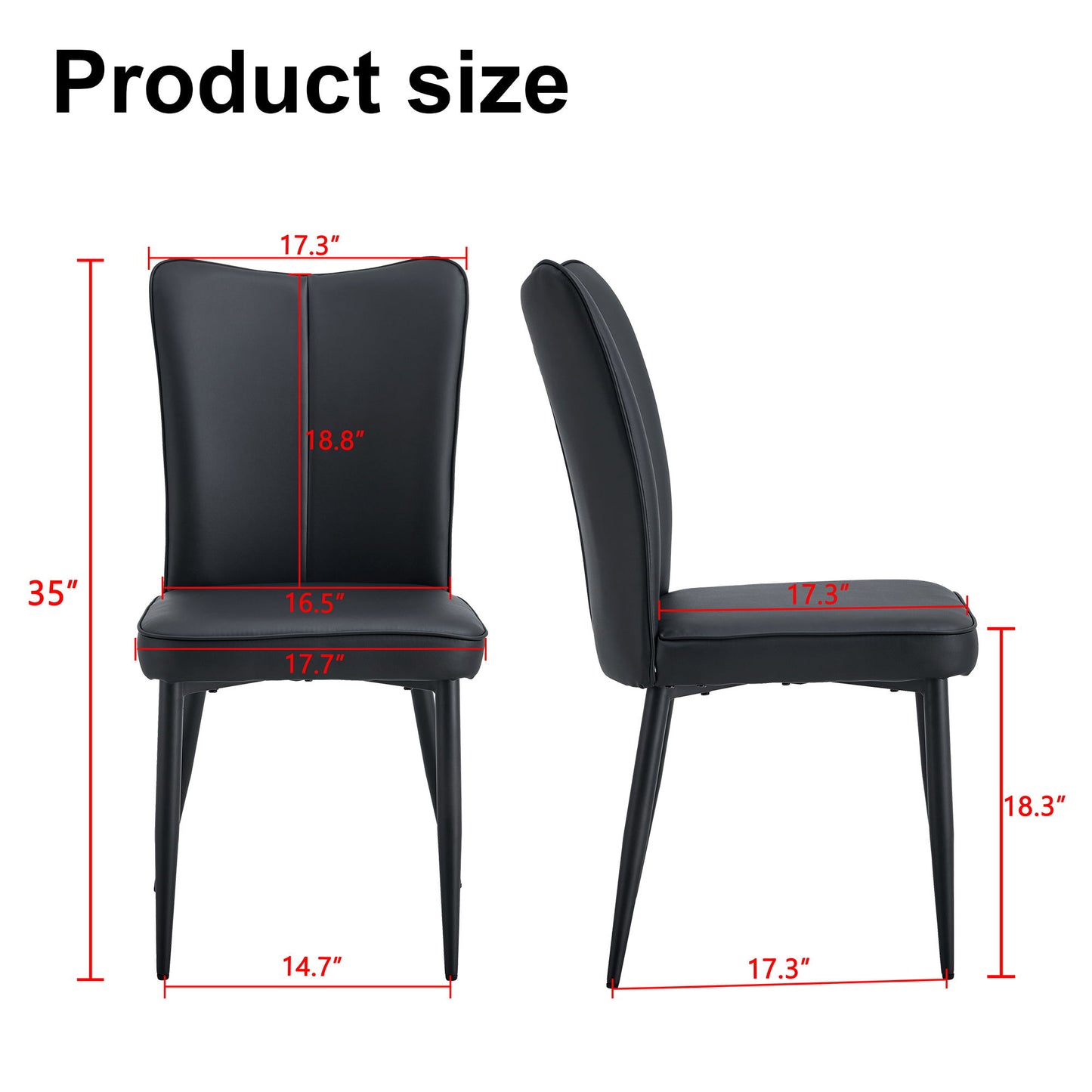 Modern Minimalist Dining Chairs (Set of 2)