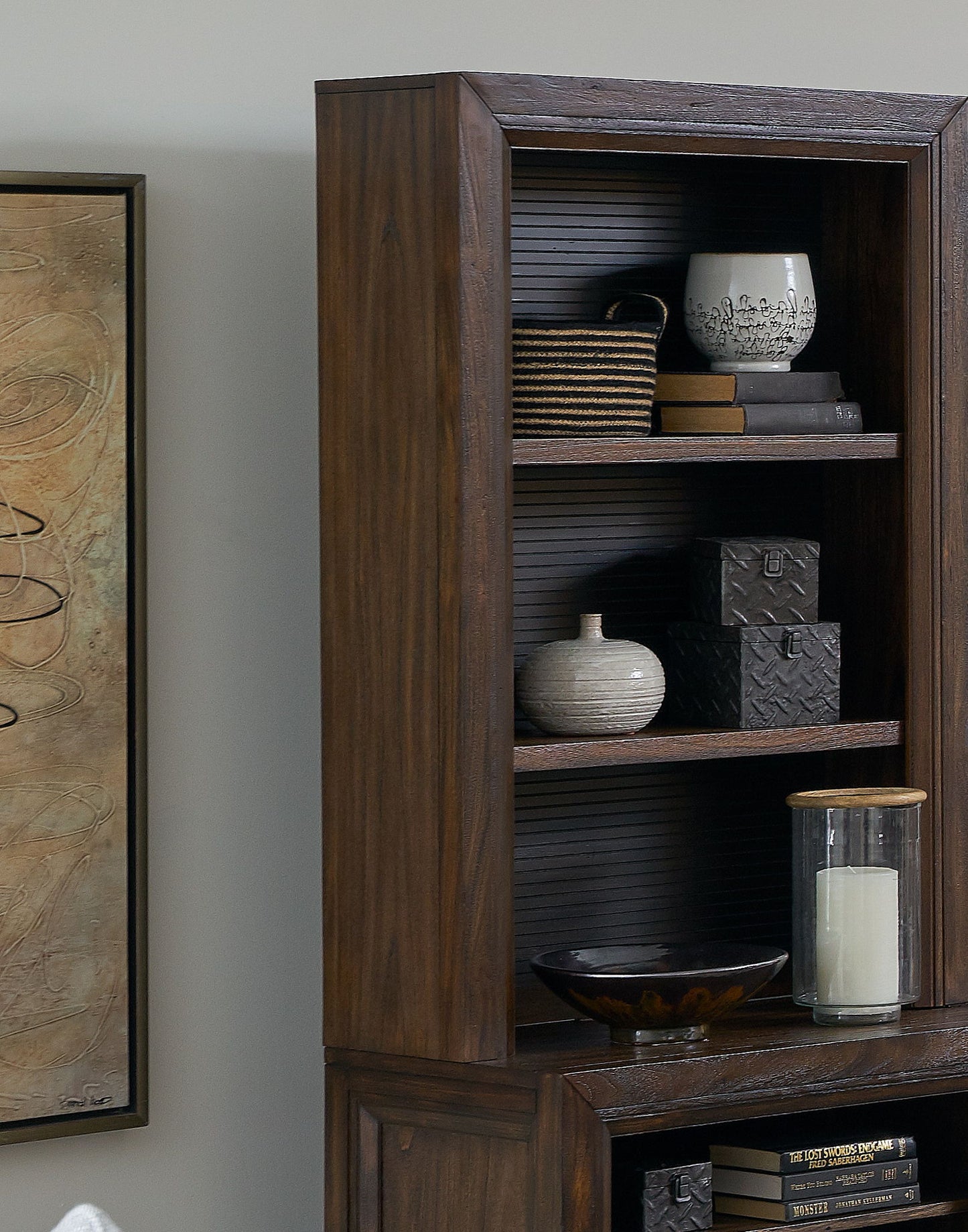 Bookcase Pier, 2 Tone - Brown